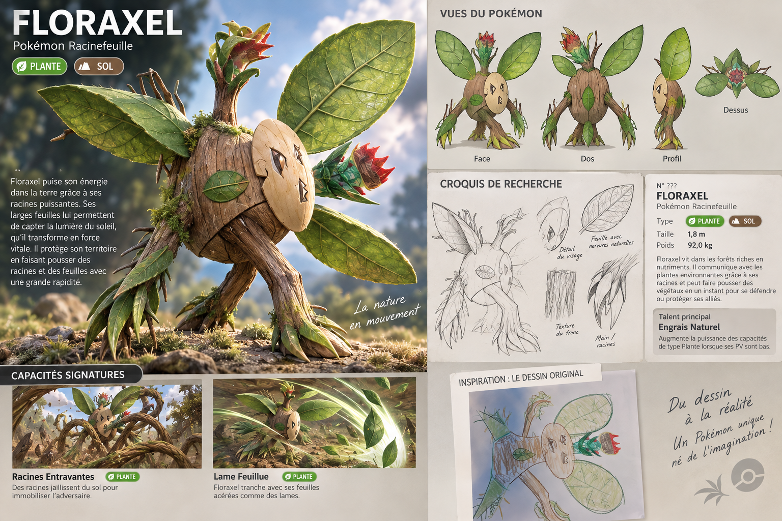 L’interprétation numérique — Floraxel, Pokémon Racinefeuille